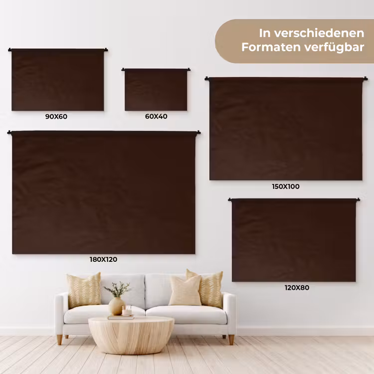Dark - Chocolate - Bruin Wandkleed katoen klein 269 -tsfeer8_DE