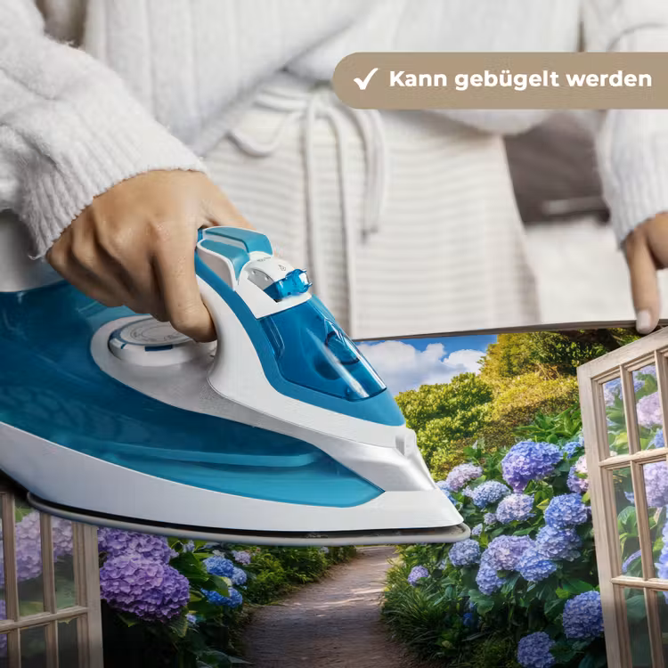 Doorkijk - Hortensia - Pad - Natuur Wandkleed katoen klein -tsfeer9_DE