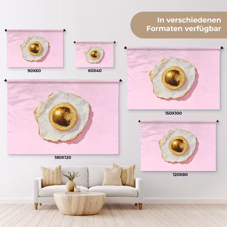 Ei - Disco - Ontbijt - Glitter Wandkleed katoen klein -tsfeer8_DE