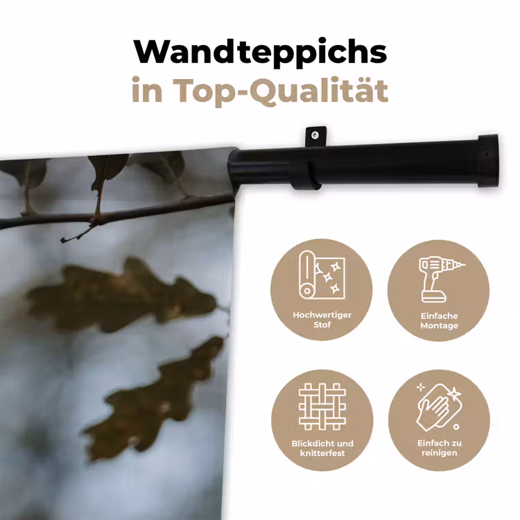 Eikel - Eikenblad - Bos - Herfst - Natuur Wandkleed katoen klein -tsfeer2_DE