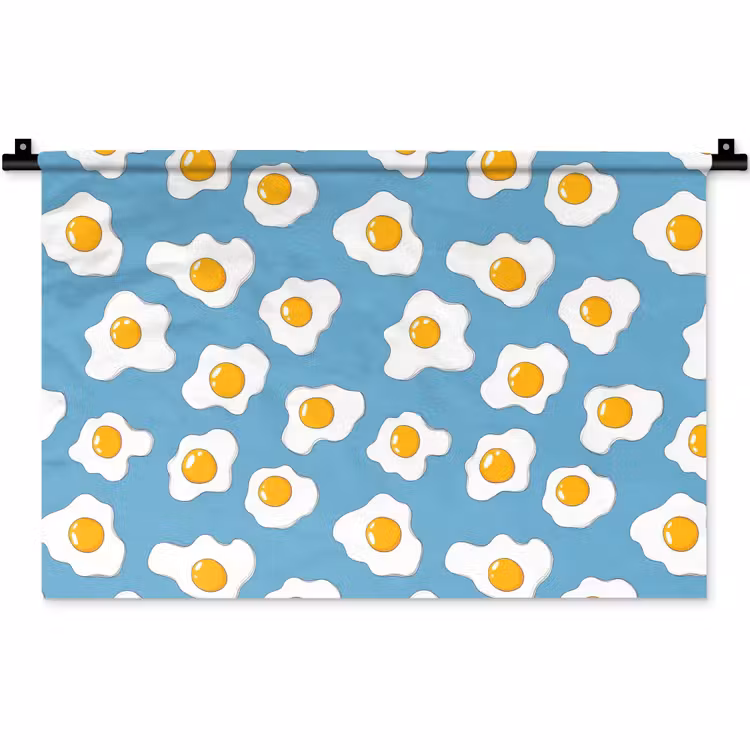 Eieren - Dooiers - Blauw Wandkleed katoen klein 269 -zz3d