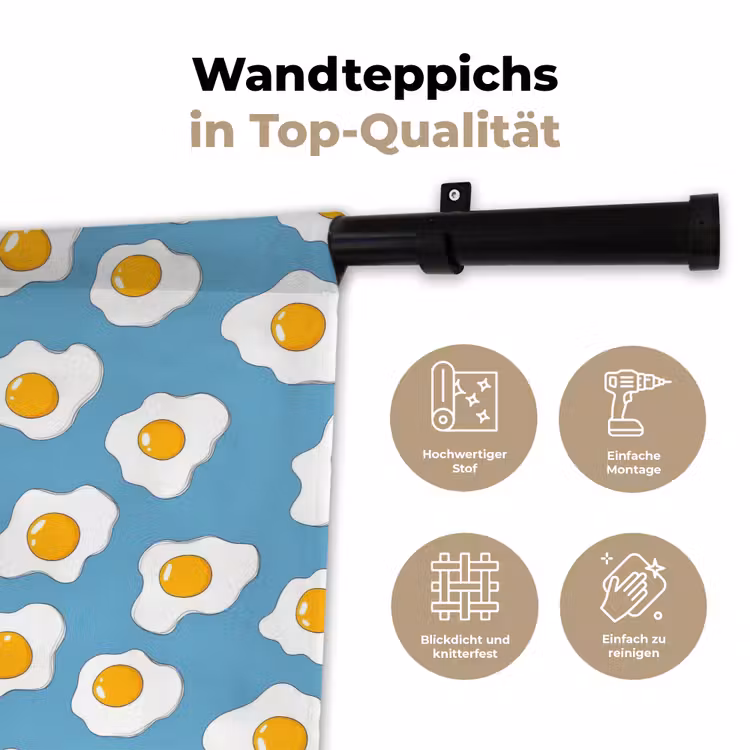 Eieren - Dooiers - Blauw Wandkleed katoen klein 269 -tsfeer2_DE