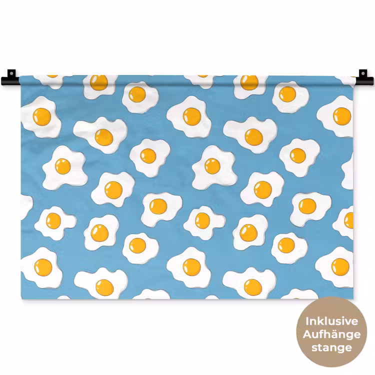 Eieren - Dooiers - Blauw Wandkleed katoen klein 269 -t3d_DE