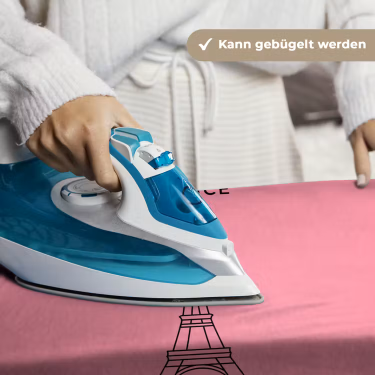 Eiffeltoren - Parijs - Architectuur - Minimalistisch - Roze Wandkleed katoen klein -tsfeer9_DE