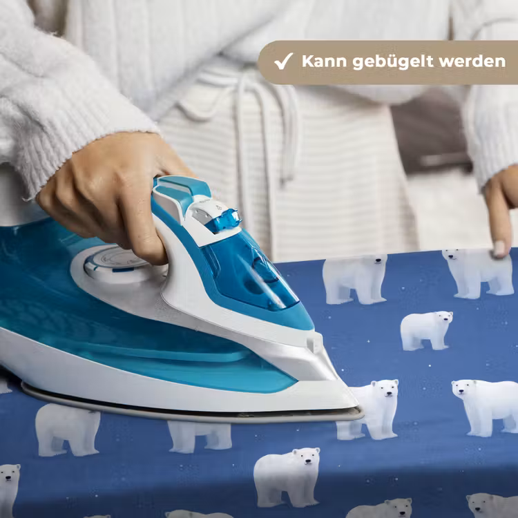 IJsbeer - Patroon - Blauw Wandkleed katoen klein 269 -tsfeer9_DE