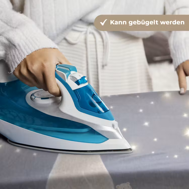 Ijsbeer - Sneeuw - Sterren - Blauw Wandkleed katoen klein -tsfeer9_DE