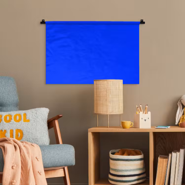 Electric - Blue - Blauw Wandkleed katoen klein 269 -wsfeer4_kind