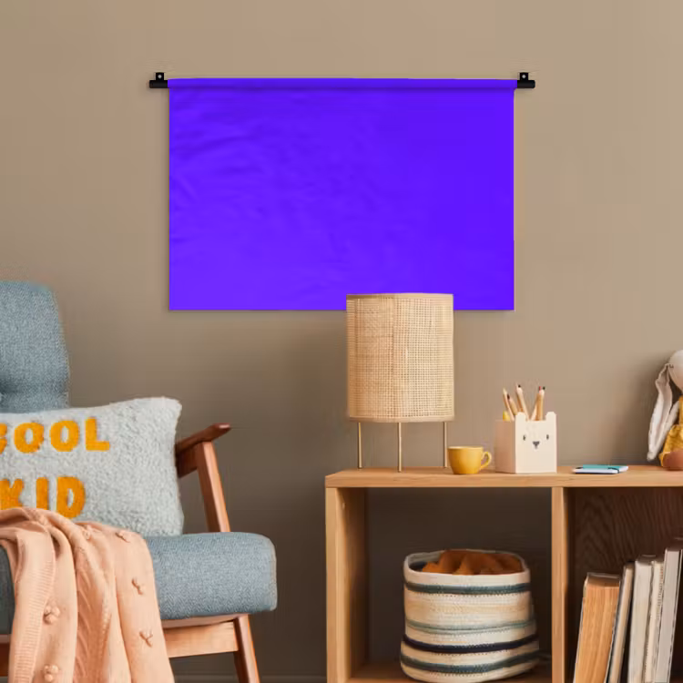 Electric - Indigo - Paars Wandkleed katoen klein 269 -wsfeer4_kind