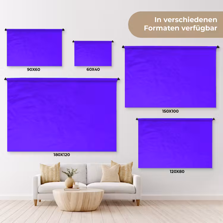 Electric - Indigo - Paars Wandkleed katoen klein 269 -tsfeer8_DE