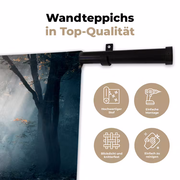 Olifant - Dieren - Licht - Bos - Natuur - Wilde dieren Wandkleed katoen klein -tsfeer2_DE