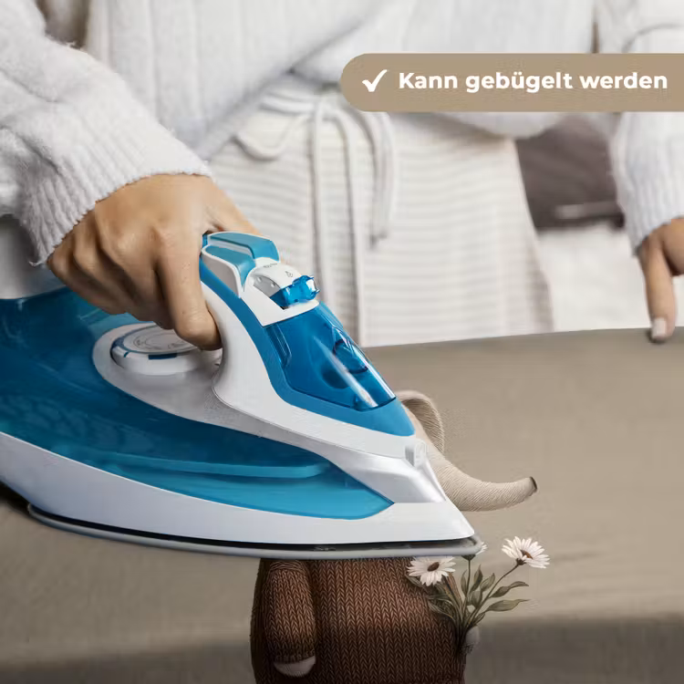 Olifant - Witte bloemen - Kindvriendelijk Wandkleed katoen klein -tsfeer9_DE