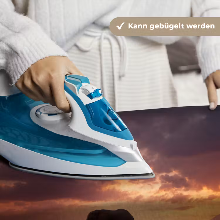 Olifanten - Grasland - Zonsondergang Wandkleed katoen klein -tsfeer9_DE
