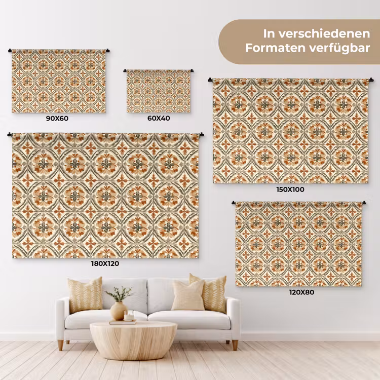 Elegant - Antiek - Kleurrijk Wandkleed katoen klein 269 -tsfeer8_DE