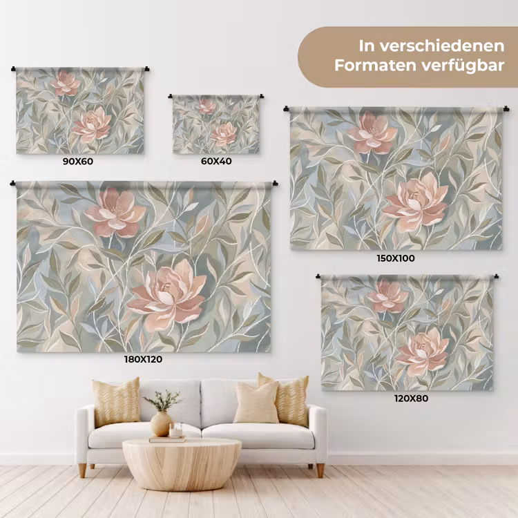Elegant - Romantiek - Roze Wandkleed katoen klein -tsfeer8_DE