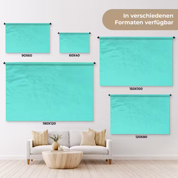 Electric - Cyan - Turkoois Wandkleed katoen klein 269 -tsfeer8_DE