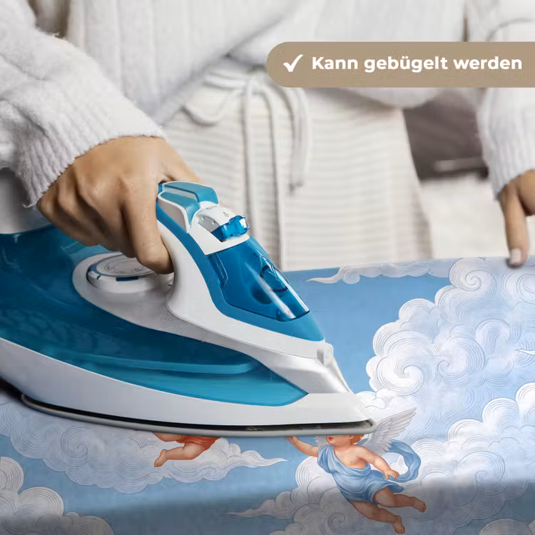 Engel - Vliegend - Klassiek - Blauw Wandkleed katoen klein -tsfeer9_DE