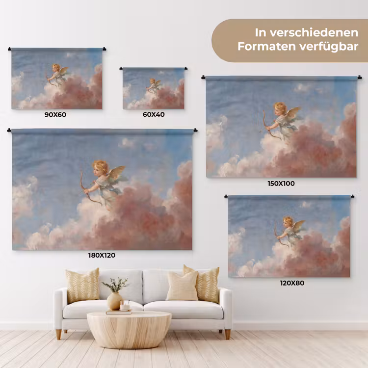 Engel - Pijl en boog - Mythologie - Klassiek Wandkleed katoen klein -tsfeer8_DE