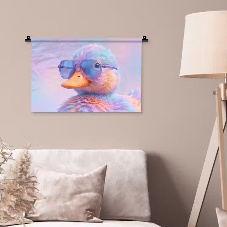 Eend - bril - Pastel Wandkleed katoen klein -sfeer4