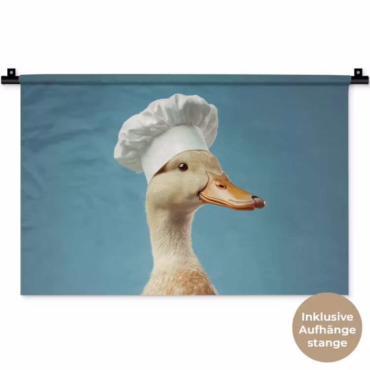 Eend - Koksmuts - Cute - Vogel Wandkleed katoen klein -t3d_DE