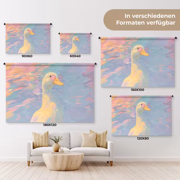Eend - Zonnebril - Water Wandkleed katoen klein -tsfeer8_DE