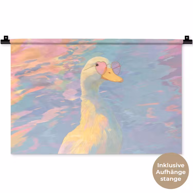 Eend - Zonnebril - Water Wandkleed katoen klein -t3d_DE