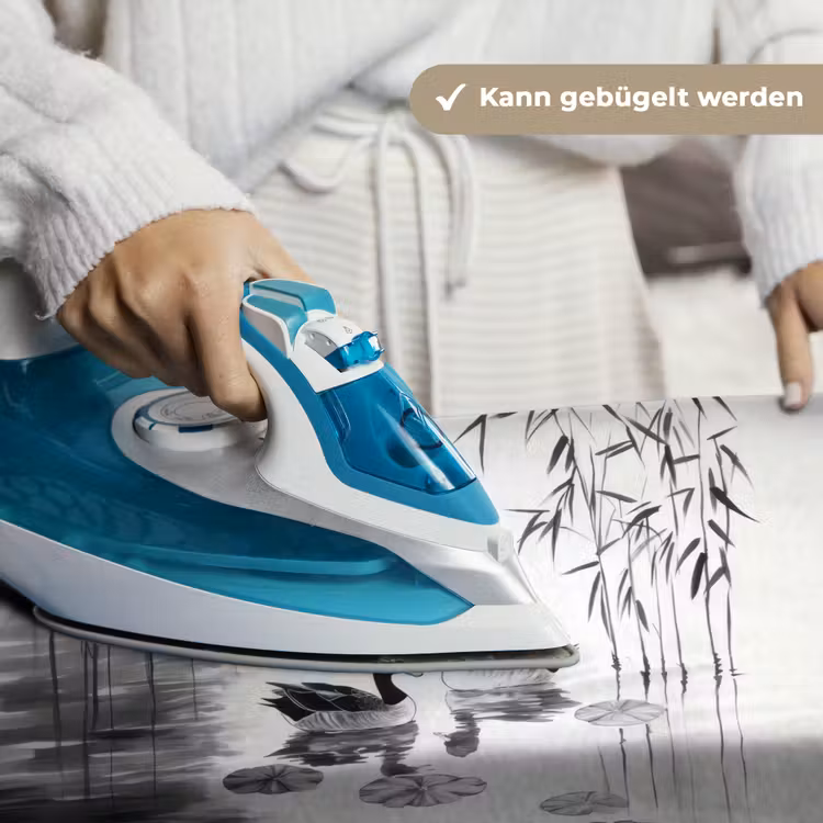 Eenden - Waterlelies - Riet - Zwart Wandkleed katoen klein -tsfeer9_DE