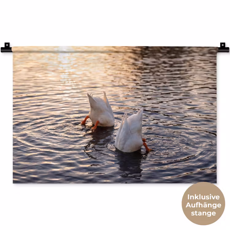 Eenden - Water - Natuur Wandkleed katoen klein -t3d_DE