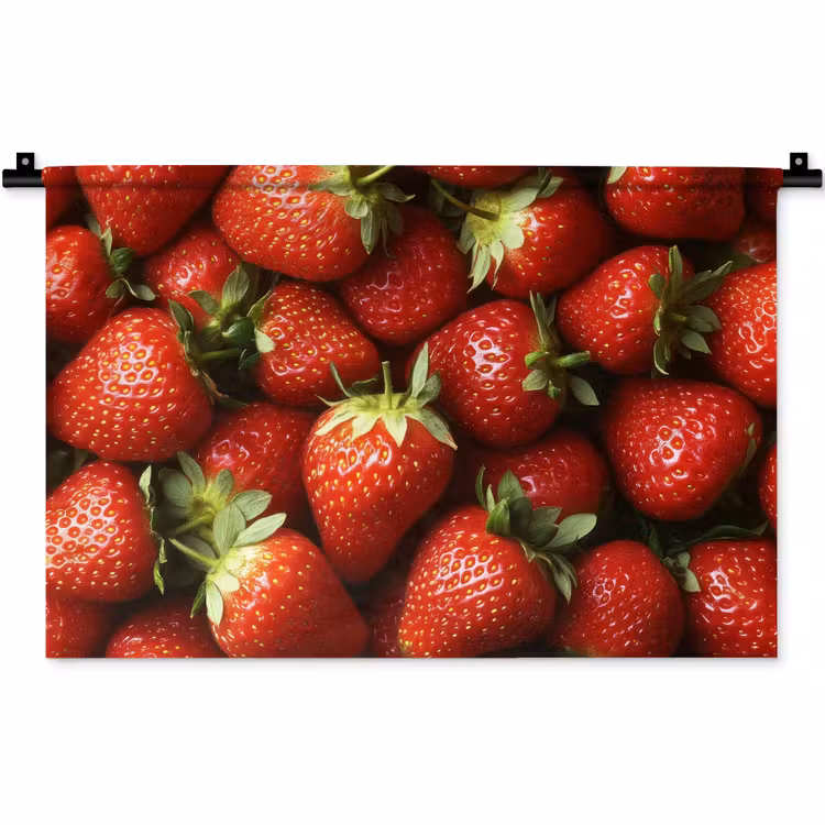 Aardbei - Fruit - Rood Wandkleed katoen klein -zz3d