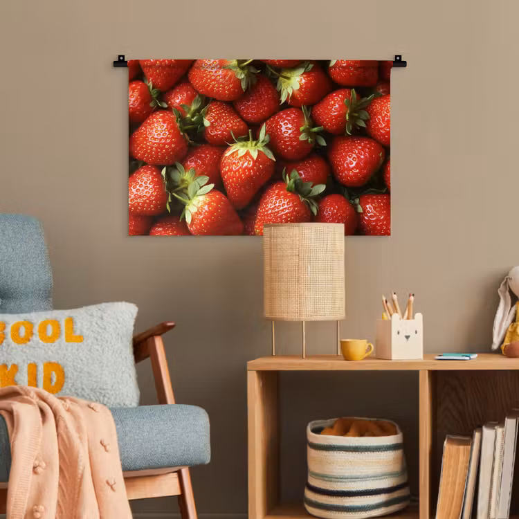 Aardbei - Fruit - Rood Wandkleed katoen klein -wsfeer4_kind