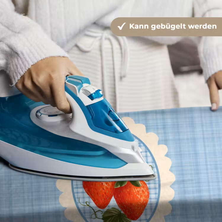 Aardbeien - Lijst - Rood - Geruit Wandkleed katoen klein -tsfeer9_DE