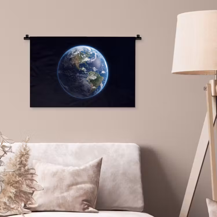 Wandteppich - Erde – Weltraum – Kosmos - Aarde - Ruimte - Kosmos Wandkleed katoen klein
