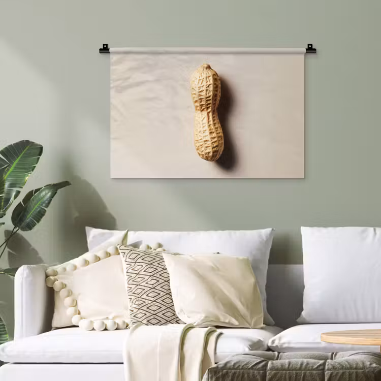 Pinda - Ruw - Beige Wandkleed katoen klein -sfeer7