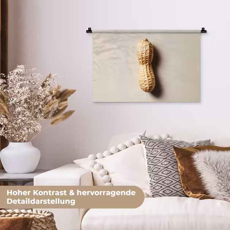 Pinda - Ruw - Beige Wandkleed katoen klein -tsfeer1_DE