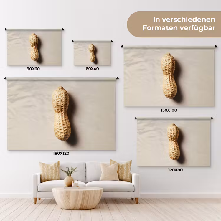 Pinda - Ruw - Beige Wandkleed katoen klein -tsfeer8_DE