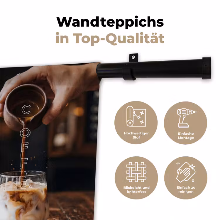 Espresso - Melk - Café Wandkleed katoen klein -tsfeer2_DE