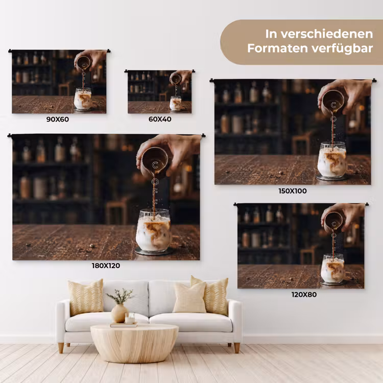 Espresso - Melk - Café Wandkleed katoen klein -tsfeer8_DE