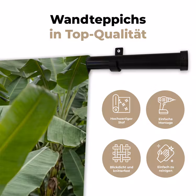 Eten - Bananen - Plantage - Groen Wandkleed katoen klein -tsfeer2_DE