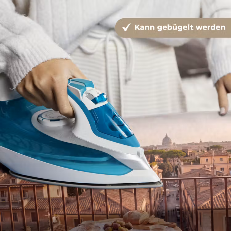 Eten - Ontbijt - Balkon - Stad - Zonsopgang Wandkleed katoen klein -tsfeer9_DE