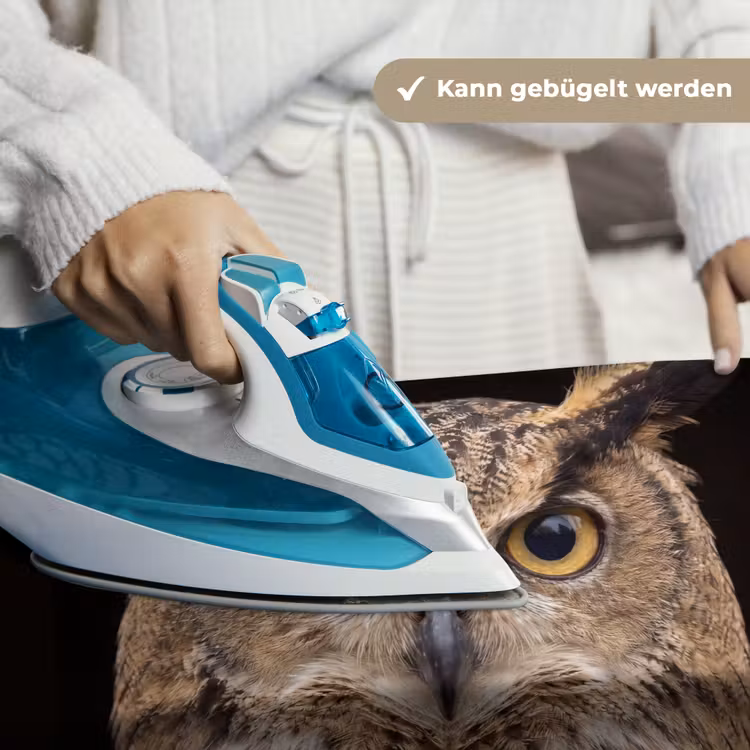 Oehoe - Uil - Portret - Bruin Wandkleed katoen klein -tsfeer9_DE