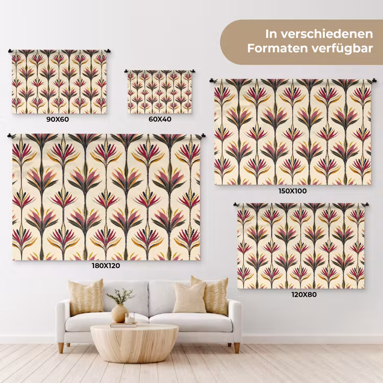 Waaier - Motief - Kleurrijk Wandkleed katoen klein 269 -tsfeer8_DE