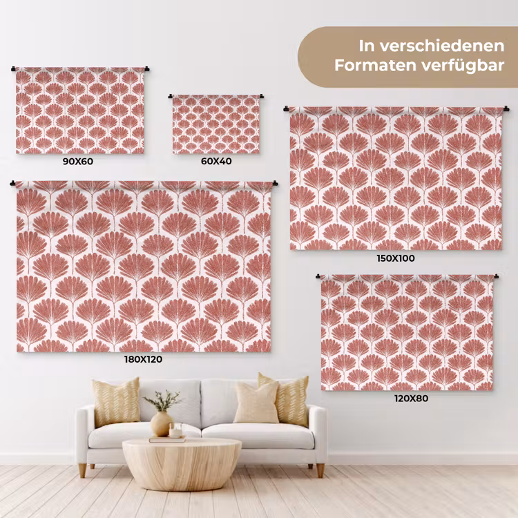 Waaier - Motief - Terra Wandkleed katoen klein 269 -tsfeer8_DE