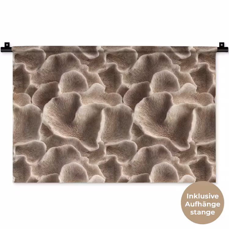 Waaiervorm - Beige - Vezel textuur Wandkleed katoen klein 269 -t3d_DE