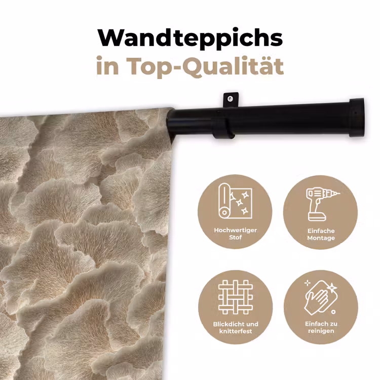 Waaierstructuren - Beige - Vezeltextuur Wandkleed katoen klein 269 -tsfeer2_DE
