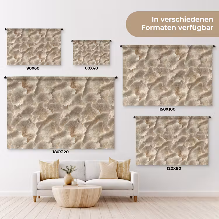 Waaierstructuren - Beige - Vezeltextuur Wandkleed katoen klein 269 -tsfeer8_DE