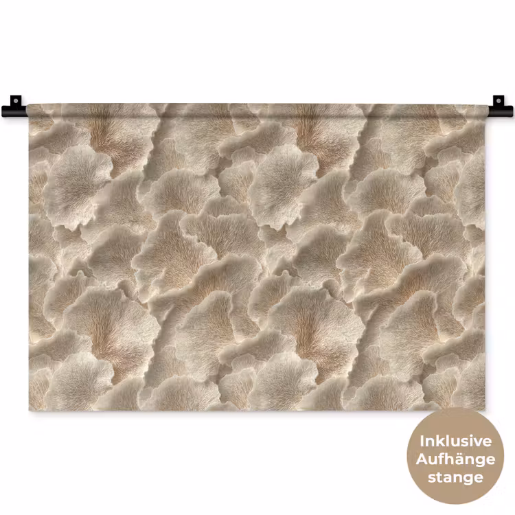Waaierstructuren - Beige - Vezeltextuur Wandkleed katoen klein 269 -t3d_DE