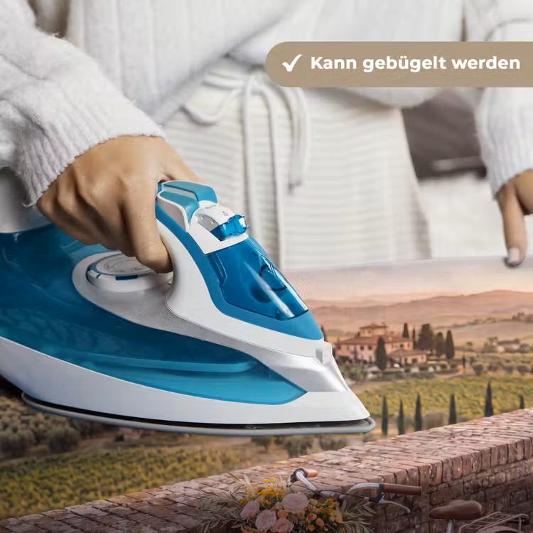 Fiets - Bloemen - Toscane - Landschap - Roze Wandkleed katoen klein -tsfeer9_DE