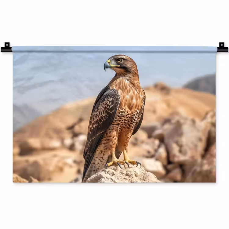Valk - Vogel - Rots - Macht Wandkleed katoen klein -zz3d