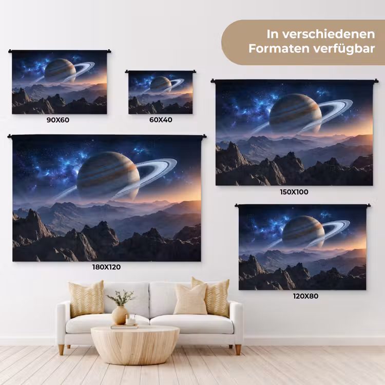 Fantasy - Kosmos - Landschap Wandkleed katoen klein -tsfeer8_DE