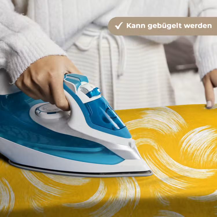 Verfstreken - Abstract - Dynamisch - Geel Wandkleed katoen klein 269 -tsfeer9_DE