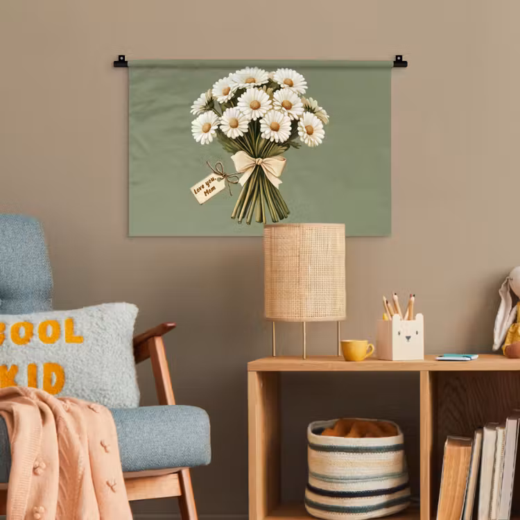 Lint - Boeket - Groen - Quote Wandkleed katoen klein -wsfeer4_kind